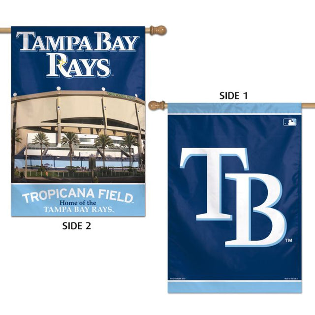 Bandera vertical de los Tampa Bay Rays de 2 lados, 28" x 40"