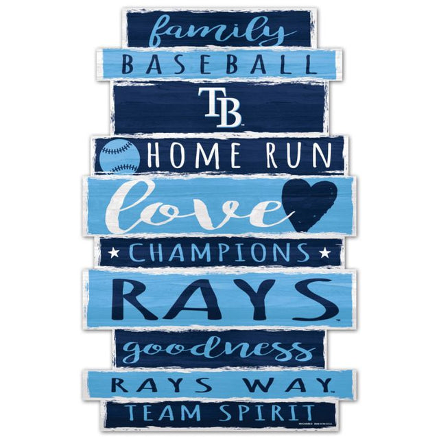 Tampa Bay Rays Wood Sign 11" x 17" 1/4" thick