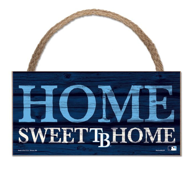 Tampa Bay Rays Wood Sign w/Rope 5" x 10"