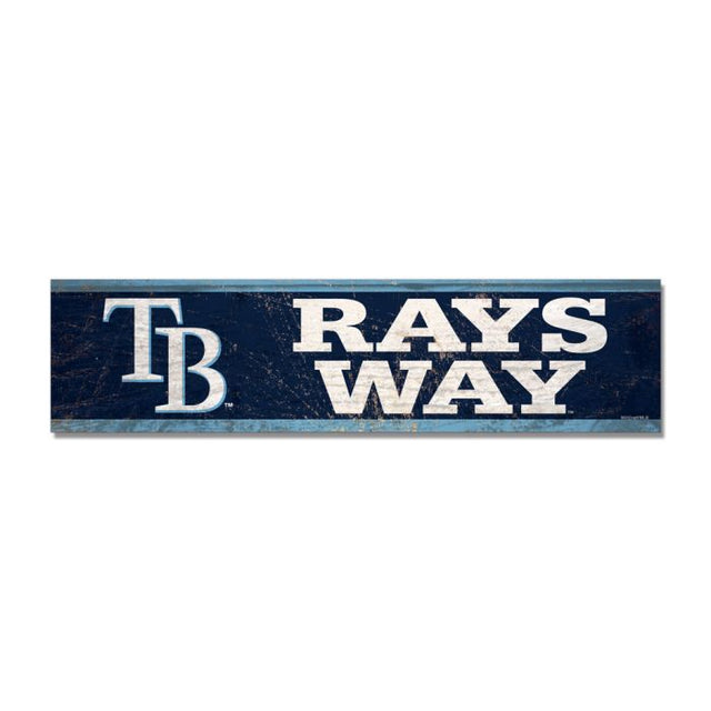 Imán de madera de los Tampa Bay Rays de 1,5" x 6"