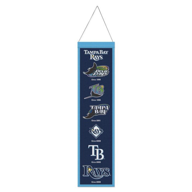 Bandera de lana de los Tampa Bay Rays de 20 x 81 cm