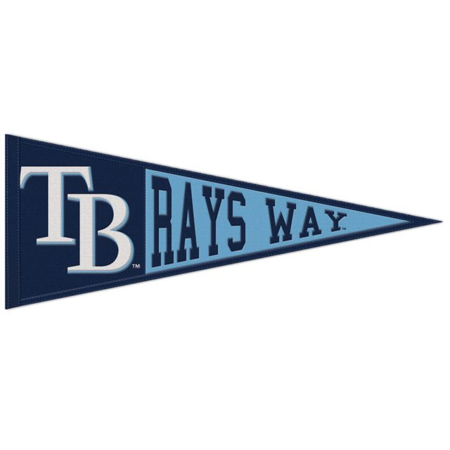 Banderín de lana de los Tampa Bay Rays de 13" x 32"