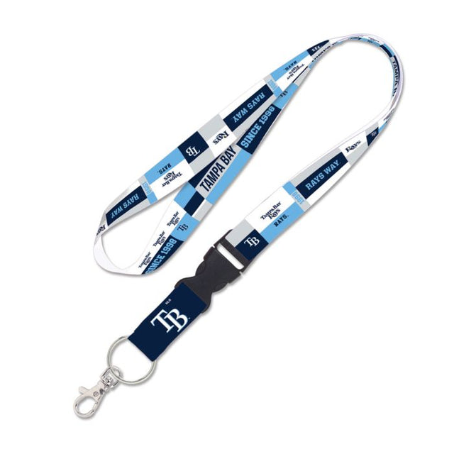 Tampa Bay Rays color block Lanyard w/detachable buckle 1"