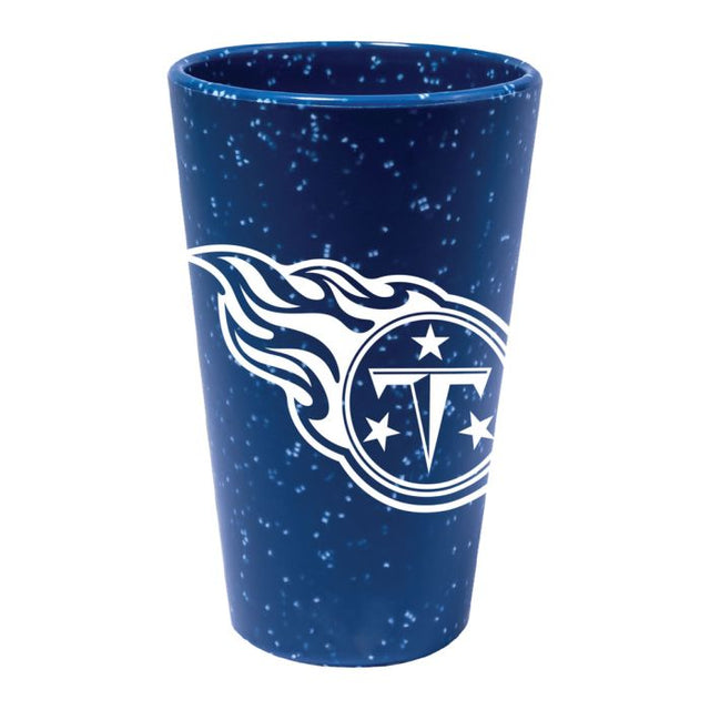 Vaso de pinta de silicona de 16 oz con diseño de los Tennessee Titans, con motas azules