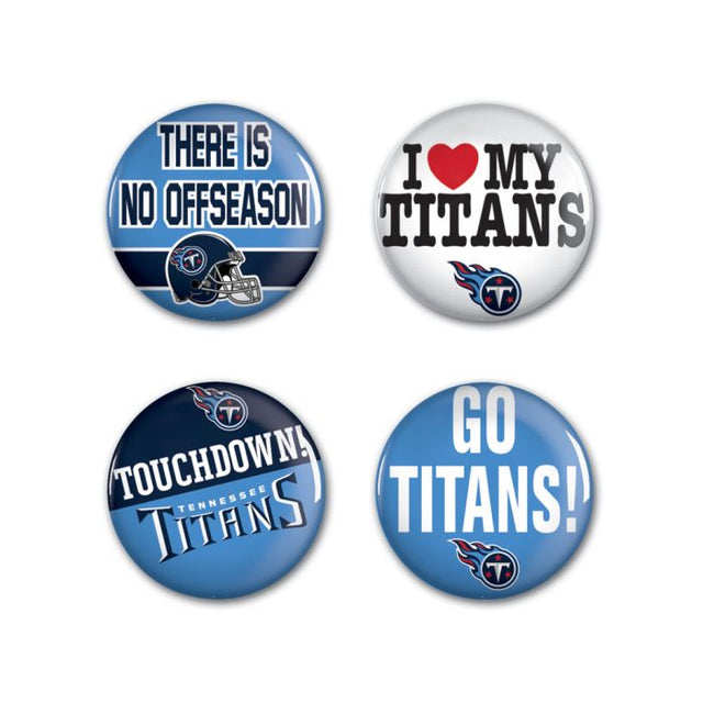 Tennessee Titans Button 4 Pack 1 1/4" Rnd