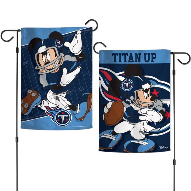 Tennessee Titans / Disney Mickey Mouse Garden Flags 2 sided 12.5" x 18"