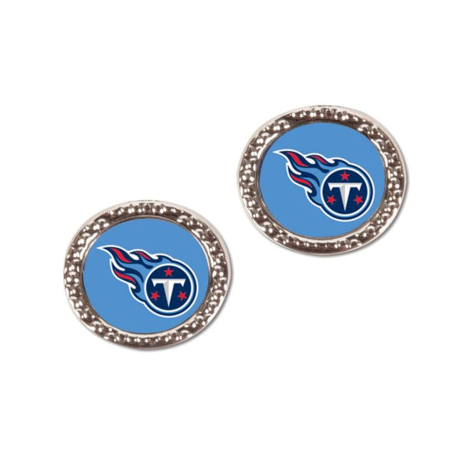 Tennessee Titans Earrings Jewelry Carded Round