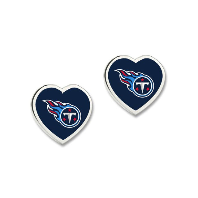 Tennessee Titans HEART POST Earrings w/3D Heart