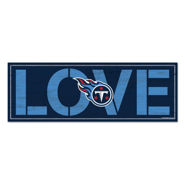 Tennessee Titans Love Wood Sign 8"x23" 1/4" thick