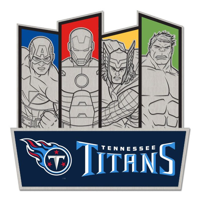 Tarjeta de joyería con pin coleccionable de MARVEL de Tennessee Titans/Marvel (c) 2021