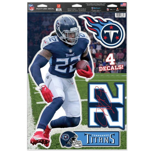 Calcomanía multiusos de Tennessee Titans de 11" x 17" de Derrick Henry