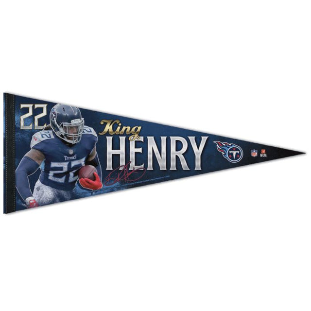 Banderín premium de Tennessee Titans de 12" x 30" de Derrick Henry