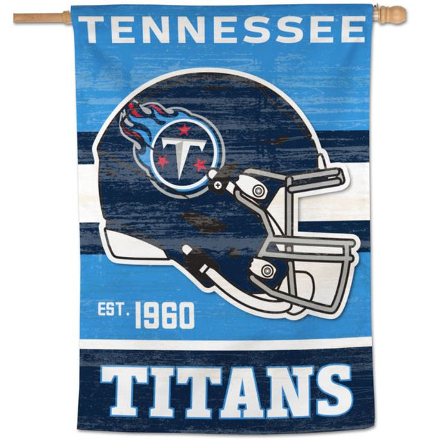 Bandera vertical retro/vintage de los Tennessee Titans de 28" x 40"