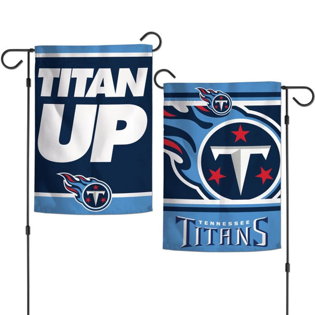 Tennessee Titans SLOGAN Garden Flags 2 sided 12.5" x 18"