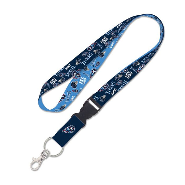 Tennessee Titans Scatterprint Lanyard w/detachable buckle 1"