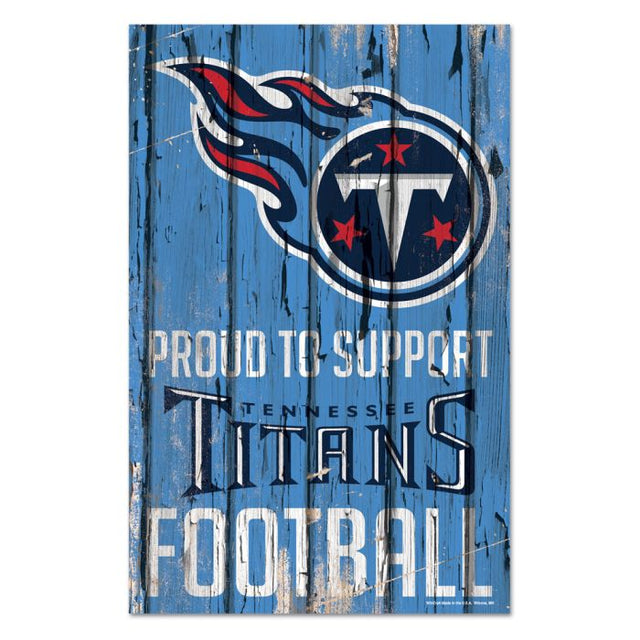 Tennessee Titans Wood Sign 11" x 17" 1/4" thick