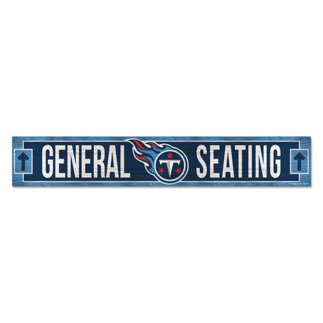 Tennessee Titans Wood Sign 6"x36" 3/8" thick