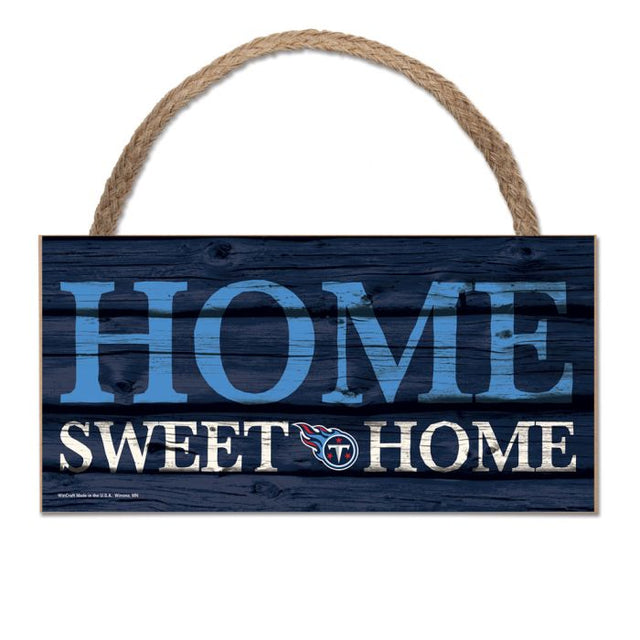 Tennessee Titans Wood Sign w/Rope 5" x 10"