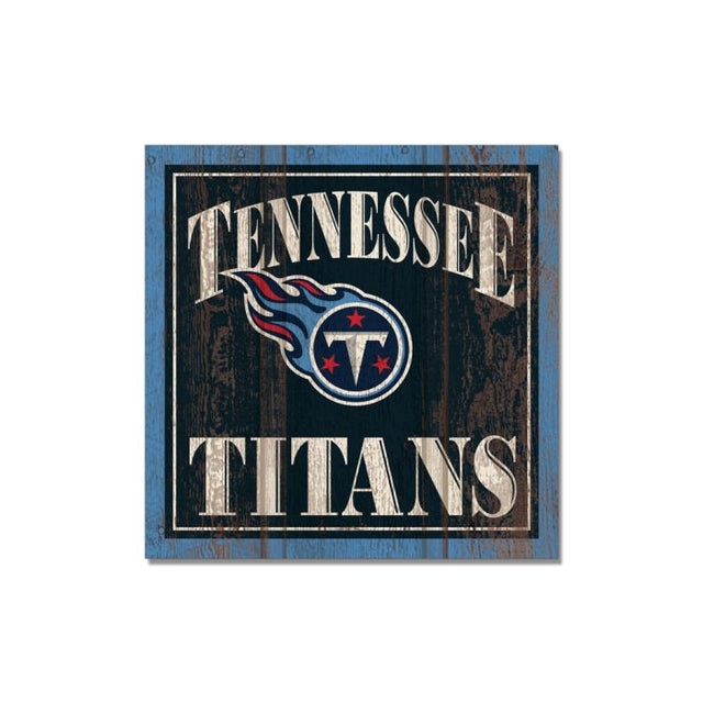 Imán de madera de los Tennessee Titans de 3" x 3"