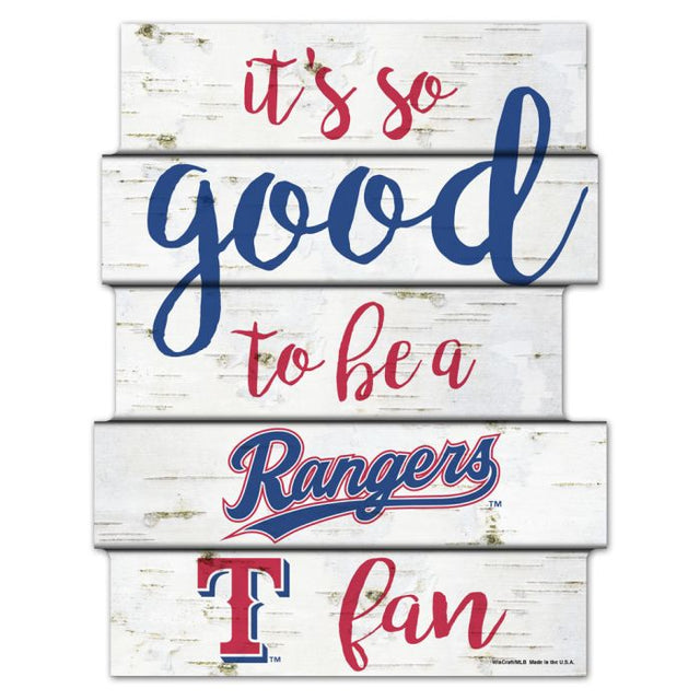 Texas Rangers BIRCH Wood Sign 11"X14"