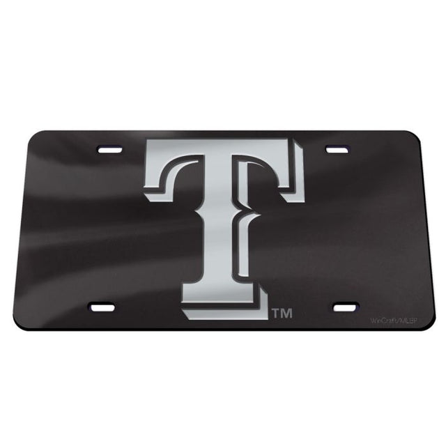 Texas Rangers BLACK Specialty Acrylic License Plate