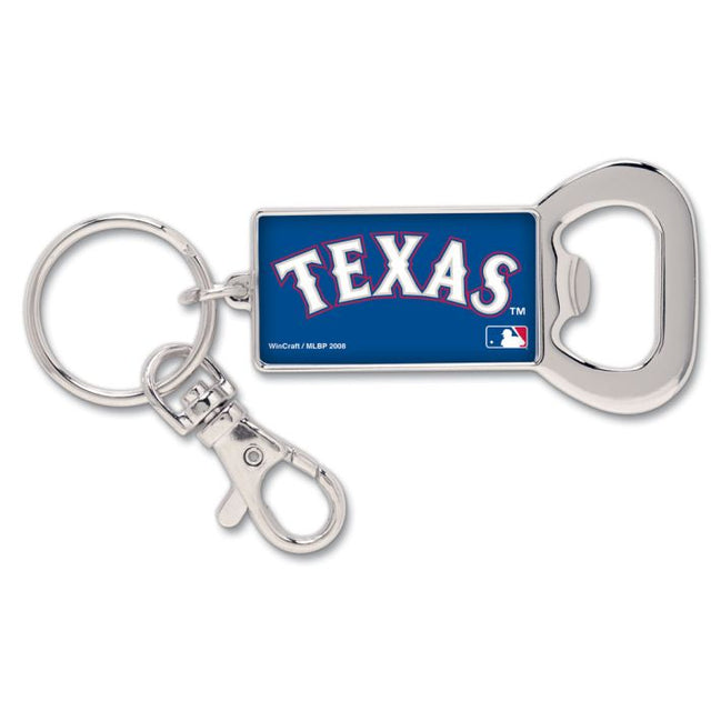 Texas Rangers Bottle Opener Key Ring Rectangle