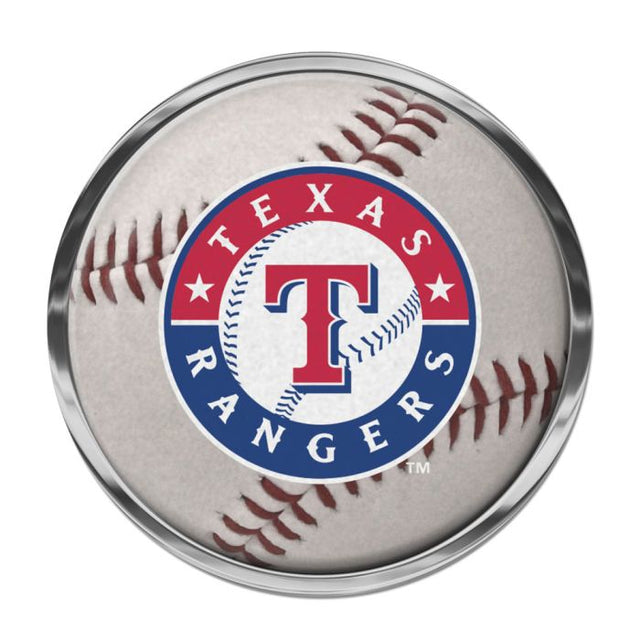 Emblema abovedado de metal cromado de los Texas Rangers