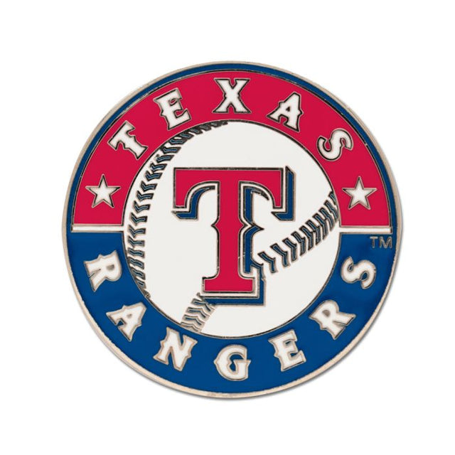 Tarjeta de joyería con pin esmaltado de colección de los Texas Rangers