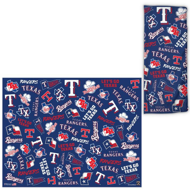 Envolturas para fanáticos con estampado disperso de los Texas Rangers y Cooperstown