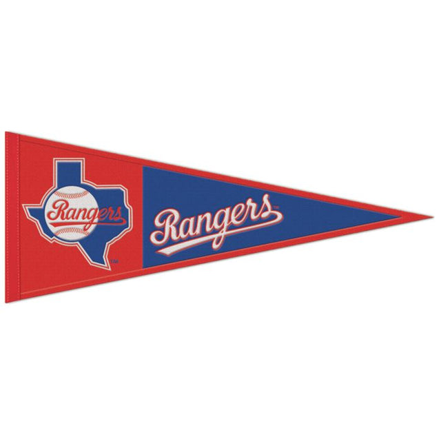 Banderín de lana de los Texas Rangers/Cooperstown de 13" x 32"