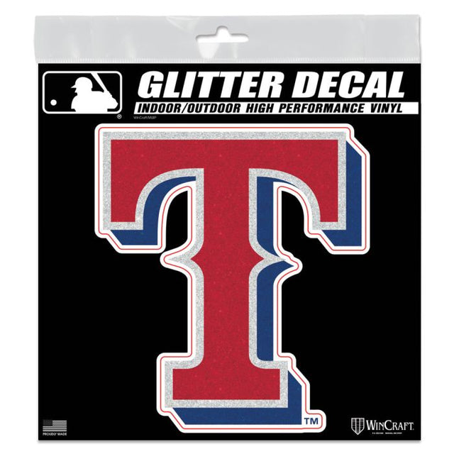 Texas Rangers Decal Glitter 6" x 6"