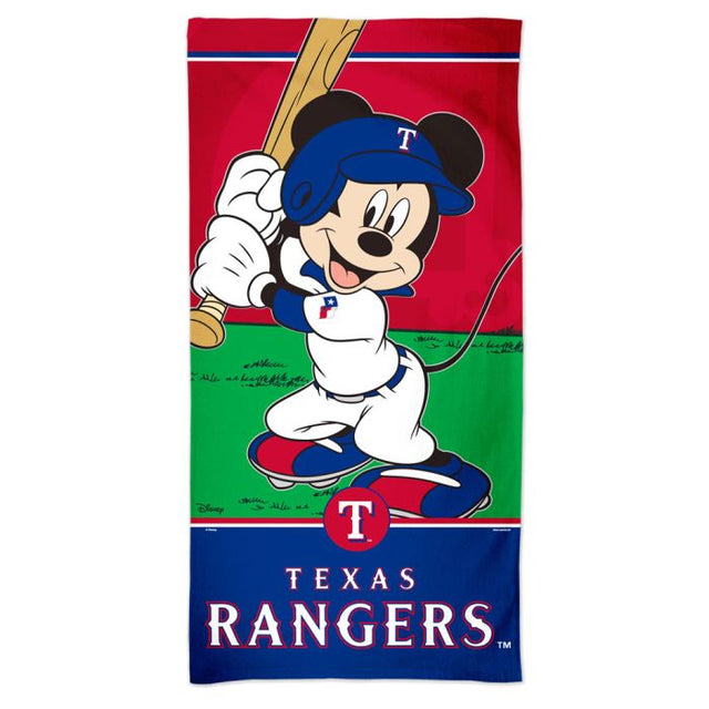 Toalla de playa Spectra de Mickey de Texas Rangers/Disney, 30" x 60"