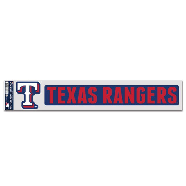 Calcomanías para fanáticos de los Texas Rangers de 3" x 17"