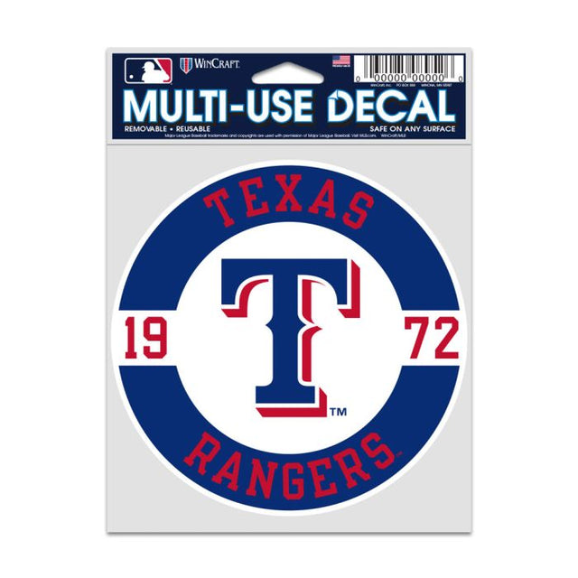 Calcomanías para fanáticos de los Texas Rangers de 3,75" x 5"