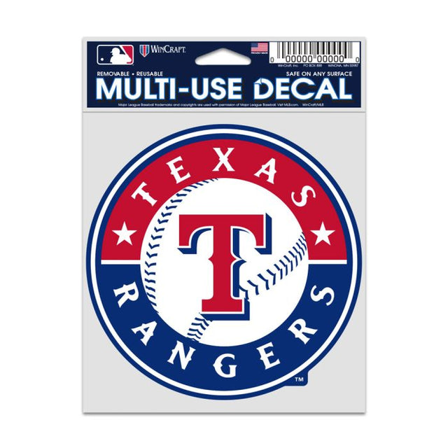 Calcomanías para fanáticos de los Texas Rangers de 3,75" x 5"