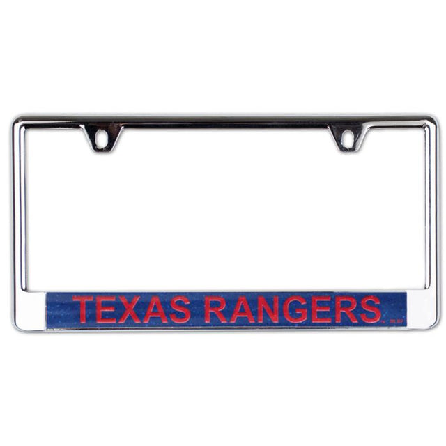 Texas Rangers GLITTER Lic Plate Frame B/O Printed