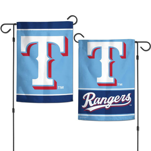 Banderas de jardín de los Texas Rangers, de 2 lados, 12,5" x 18"