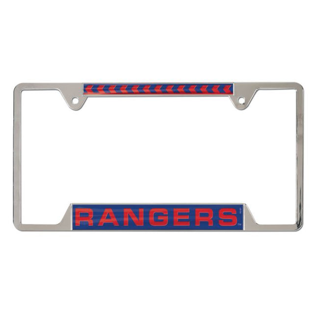 Texas Rangers Inlaid Metal Lic Plt Frame 4 tab