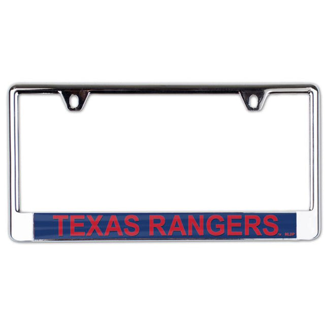 Texas Rangers Lic Plate Frame B/O Printed