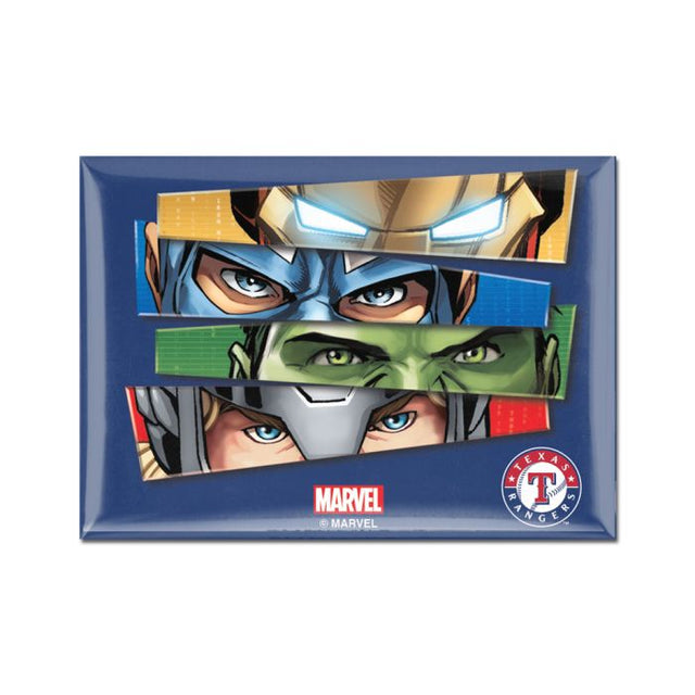 Imán de metal de 2,5" x 3,5" de Marvel de los Texas Rangers (c) 2021