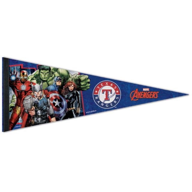 Texas Rangers / Marvel (c) 2021 MARVEL Premium Pennant 12" x 30"