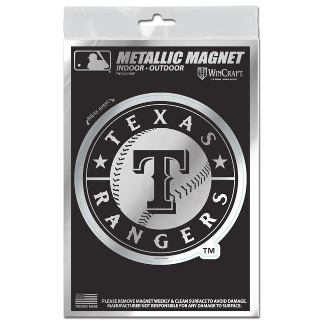 Texas Rangers Metallic Magnets 3" x 5"