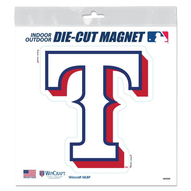 Imanes para exteriores de los Texas Rangers, 6" x 6"