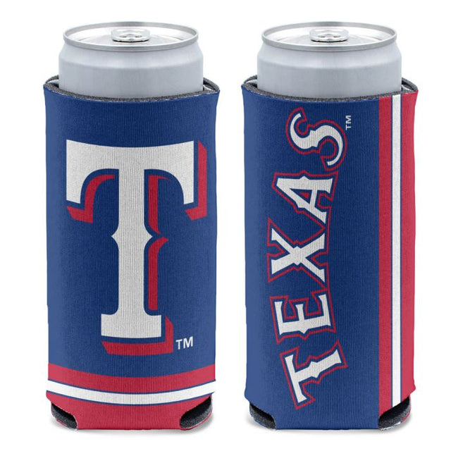 Enfriador de latas delgado de 12 oz PRIMARY de Texas Rangers