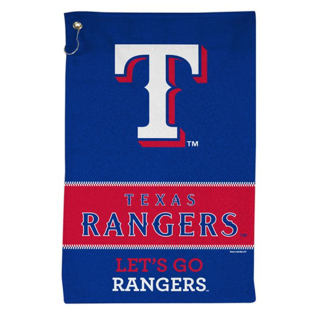 Toalla deportiva de 16 x 25 pulgadas con el lema de los Texas Rangers