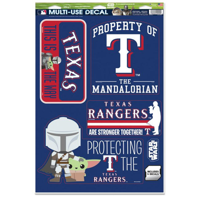 Texas Rangers / Star Wars Mandalorian Multi-Use Decal 11" x 17"