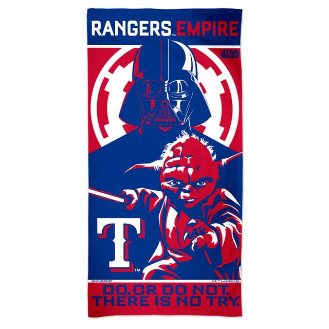 Toalla de playa Spectra de 30" x 60" con los Texas Rangers y Star Wars YODA y DARTH VADAR