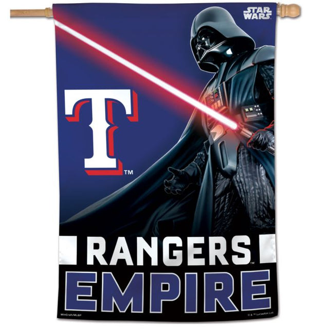 Bandera vertical de los Texas Rangers / Star Wars Vader de 28" x 40"