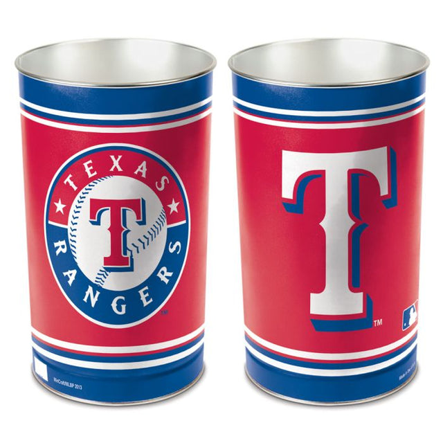 Texas Rangers Wastebasket - tapered 15"H