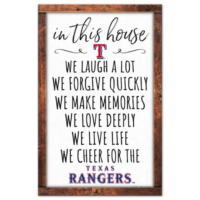 Texas Rangers Wood Sign 11" x 17" 1/4" thick